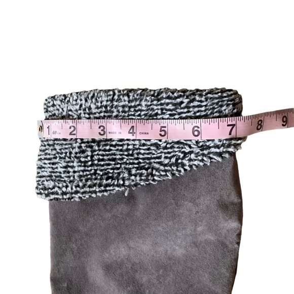 GRAY Faux Suede Boots - Picture 9 of 13